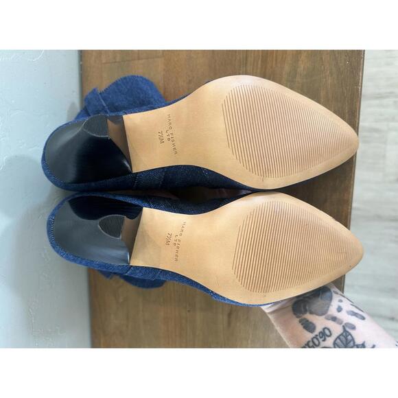 NEW Marc Fisher LTD Carissa Pull On Ankle Bootie Navy Denim Women’s size 7.5 - Picture 6 of 14